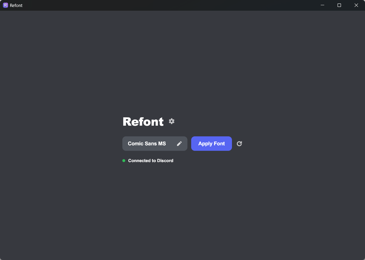 Main page of Refont